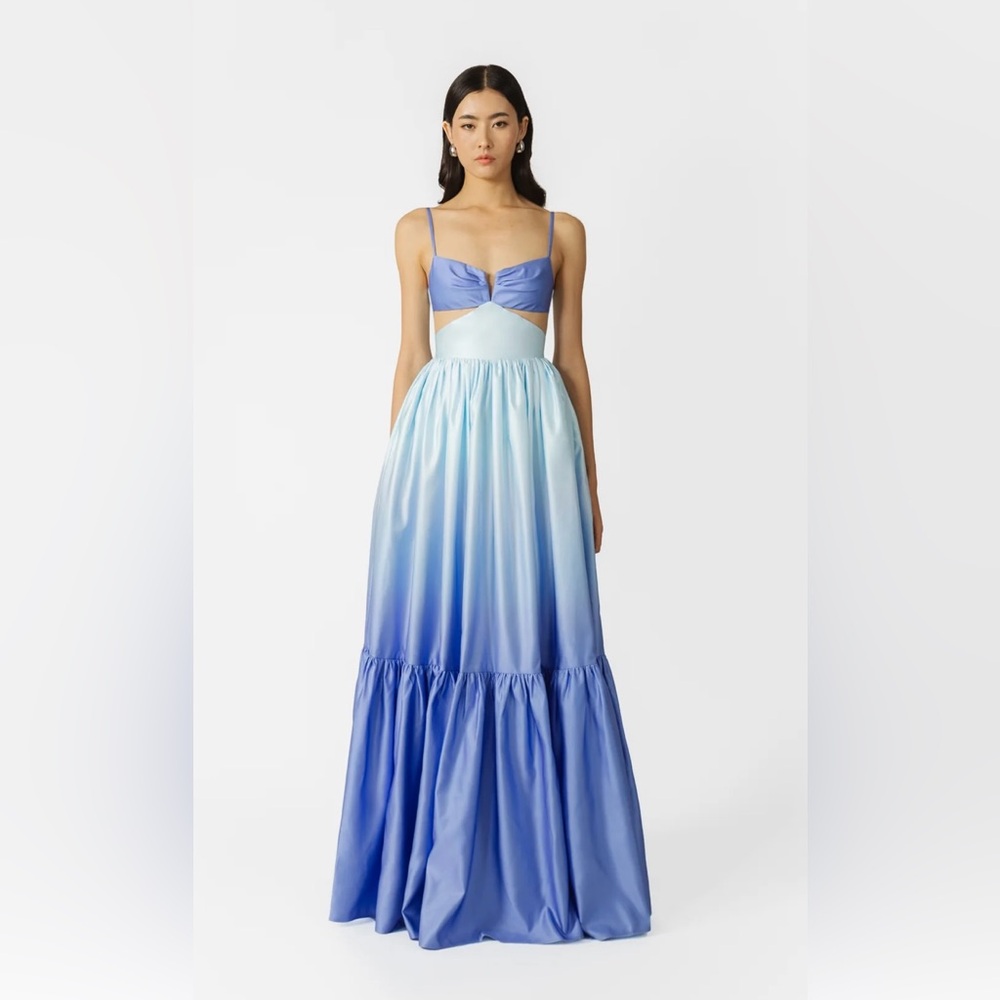 NOVA SATIN GOWN - BLUE OMBRÉ